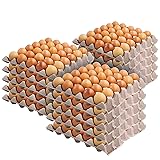 30-Cell Egg Crates (15 Pack) - Recyclable & Stackable Pulp Fiber Egg Flats for Egg Packing, Small Tools, Automotive Parts, Roach Colony - Cardboard Egg Cartons for Soundproofing - Stock Your Home