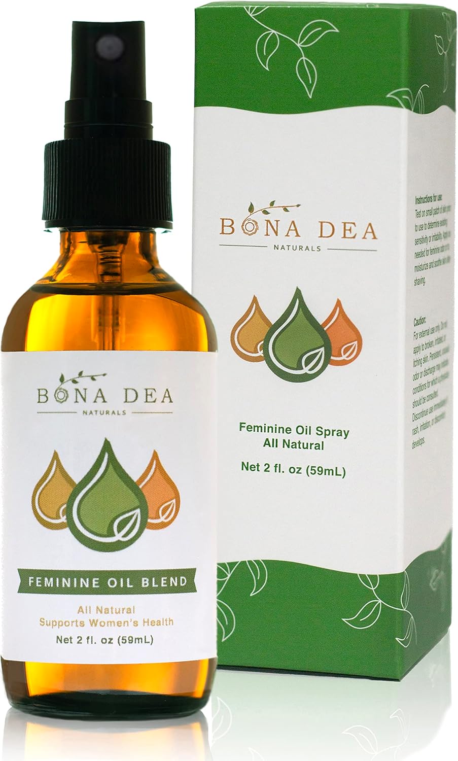 The Original All Natural Feminine Spray | Treats odour, itching & irritation from yeast infections fast! | Intimate spray made with Tea Tree, Lemongrass & Orange Essential Oils | 59 ml Spray