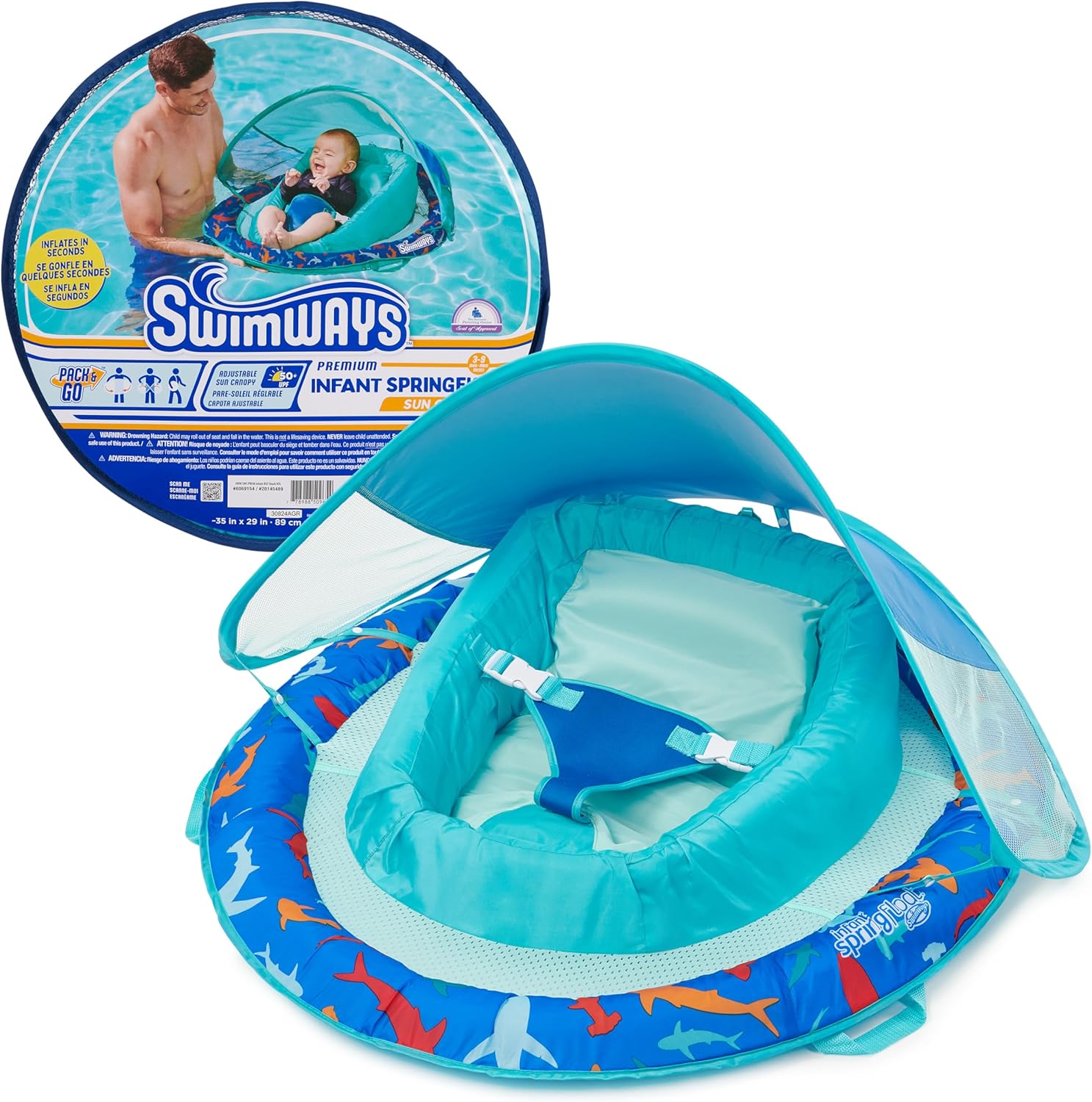 Swimways Sun Canopy Inflatable Infant Spring Float