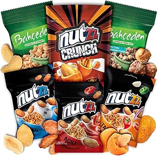 Assorted Gourmet Nut Gift Box 10 Pcs Individually Packaged, 6 Delicious Flavors, Perfect Nut Snack Box for Whole Family at Thanksgiving & Christmas Gifts
