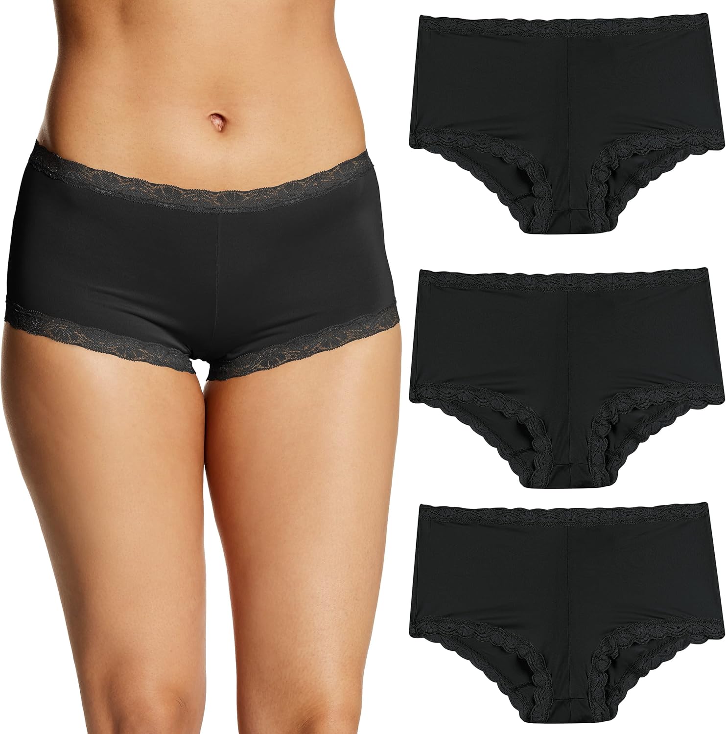 Maidenform Women's Boy Short Panties (Pack of 3)