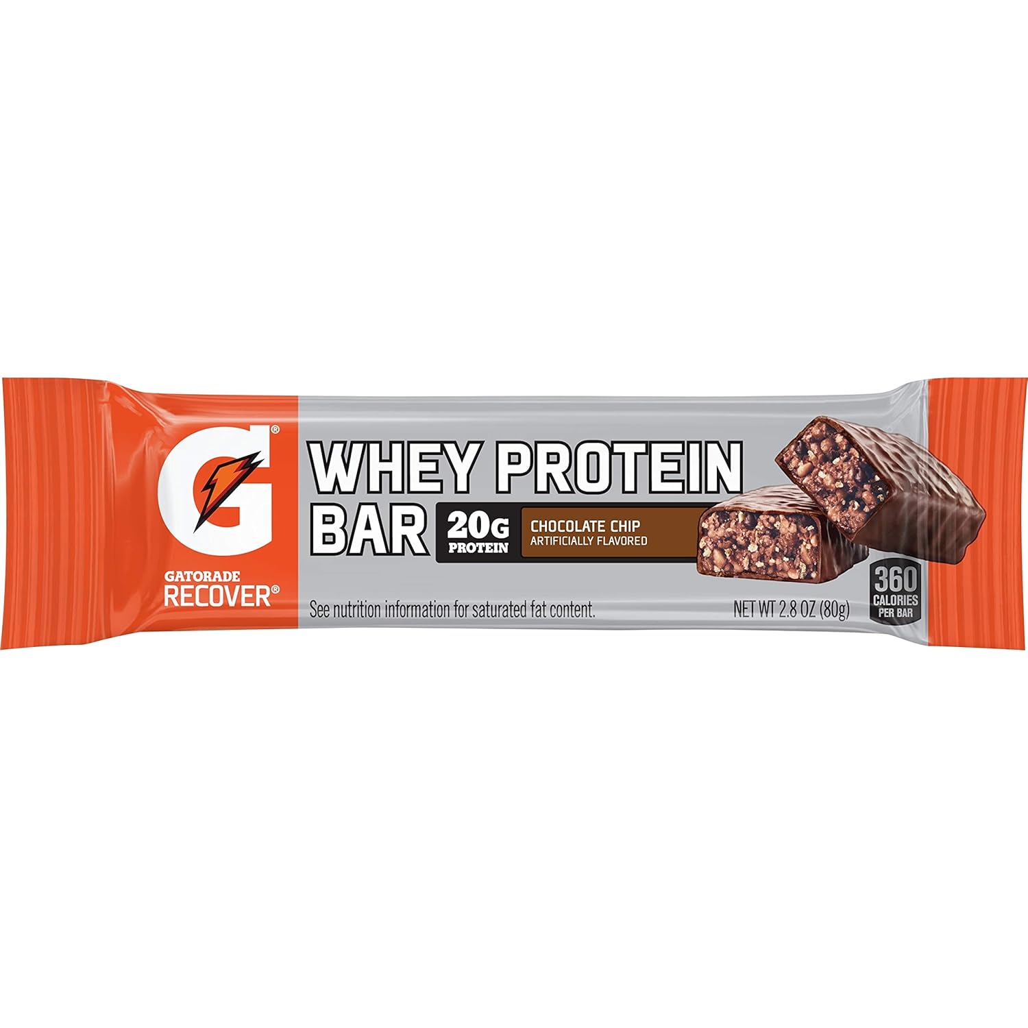 Gatorade Recovery Whey Protein Bar, Chocolate Chip