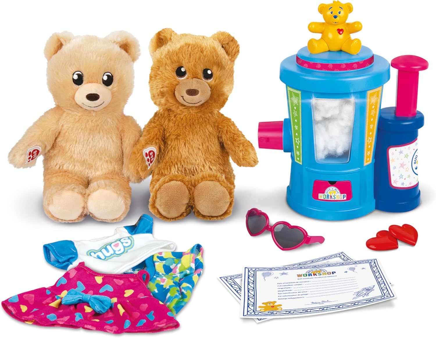Casdon Build-A-Bear Workshop Toy Stuffing Station | At-Home Station for Kids Aged 3+ | Stuff, Dress & Cuddle Furry Friends | Toy Stuffing Station with Lights Included