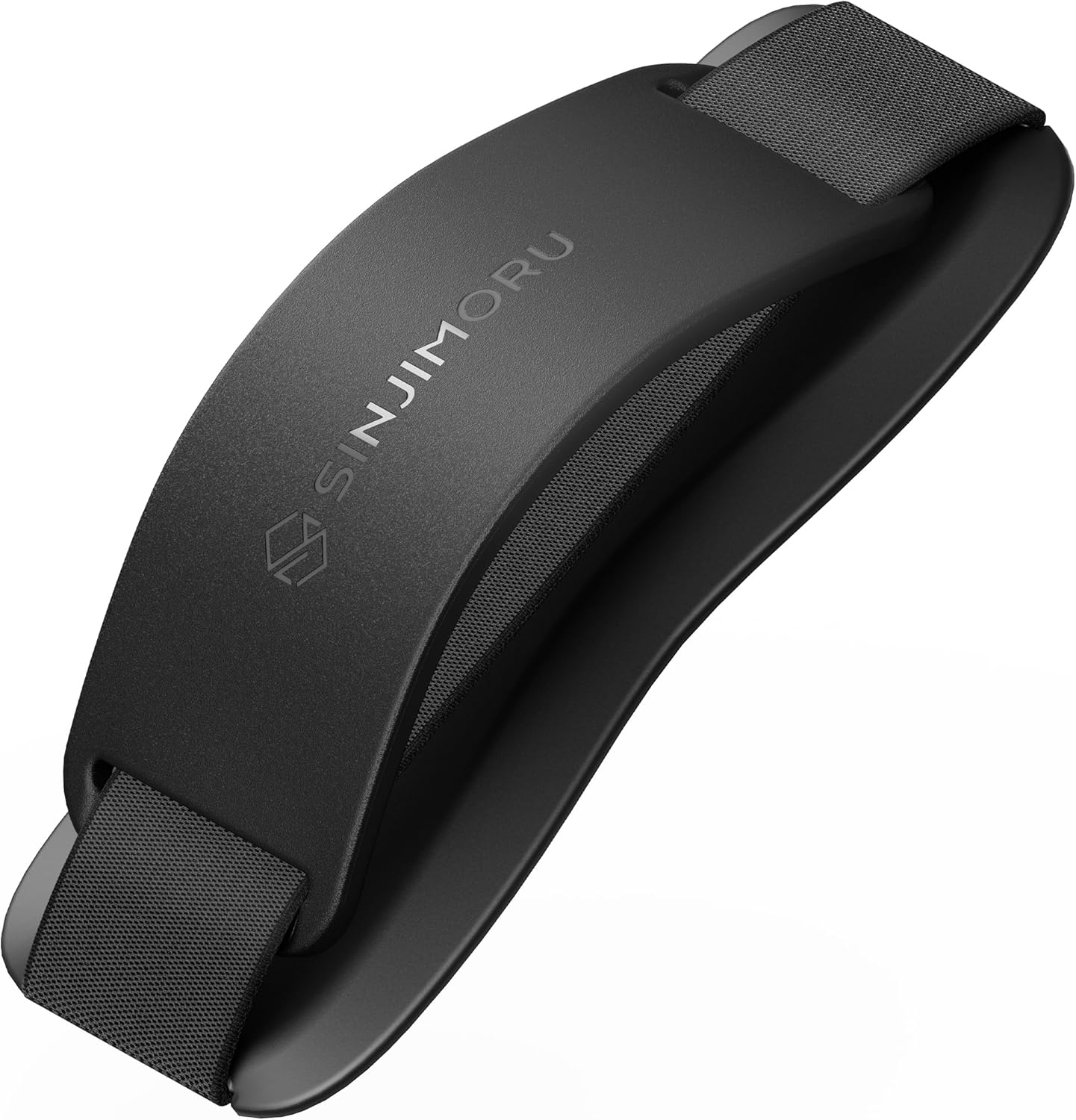 Sinjimoru Phone Grip with Silicone Band – Comfortable One-Hand Holder & Kickstand for Smartphones, Tablets, and eReaders for iPhone, Android, and Kindle Sinji Grip Silicone Black