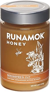 Runamok Beekeeper's Cut, Autumn Blossom Honey | Authentic & Pure Raw Honey | Gluten Free & Natural Sweetener | 9oz