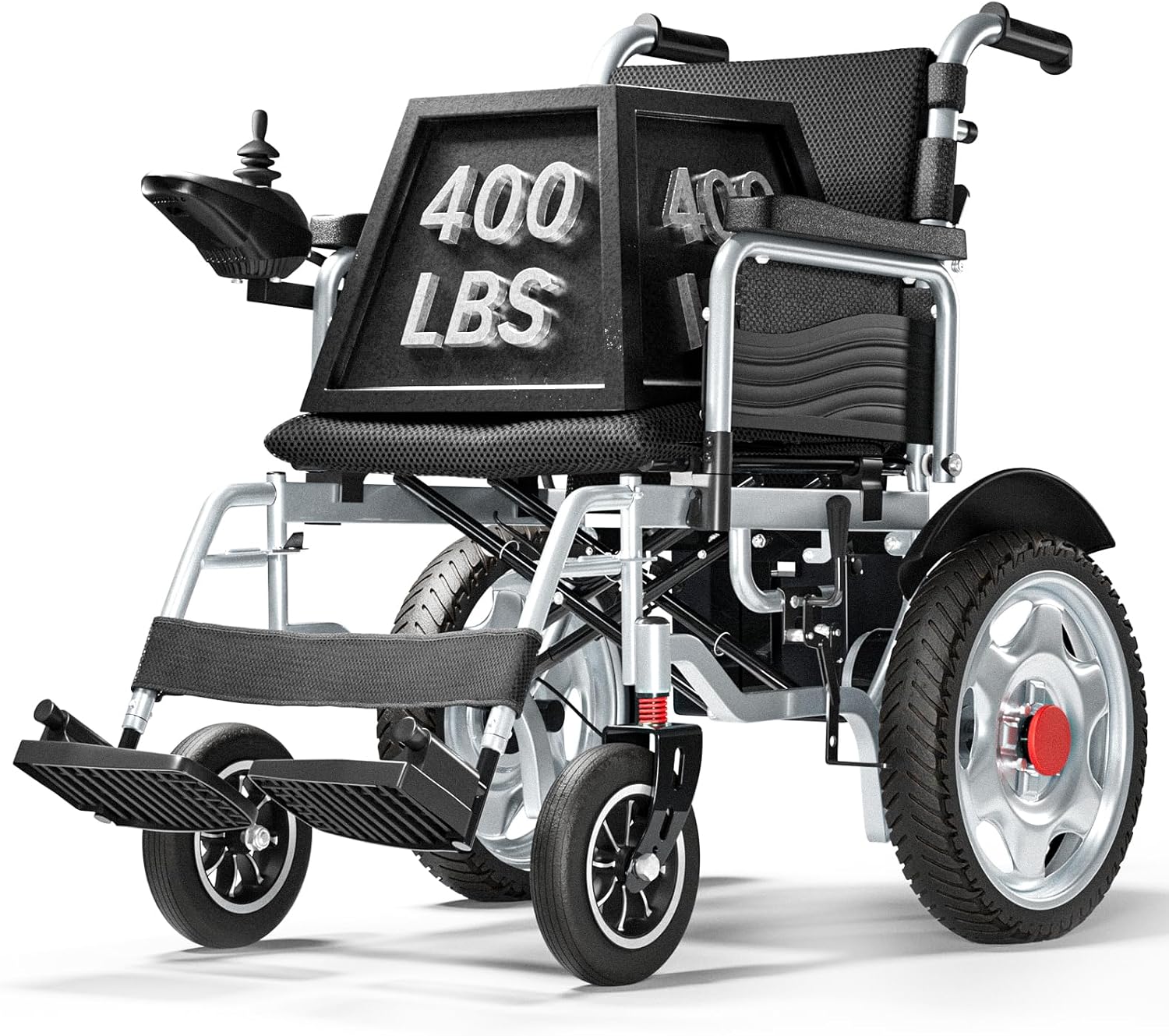 Electric Wheelchair, Electric Wheelchair for Adults, Foldable All Terrain Power Wheelchair, 15 Miles Long Travel Range, 500W Dual Motors, Lightweight Mobility Chair for Seniors - Indoor/Outdoor