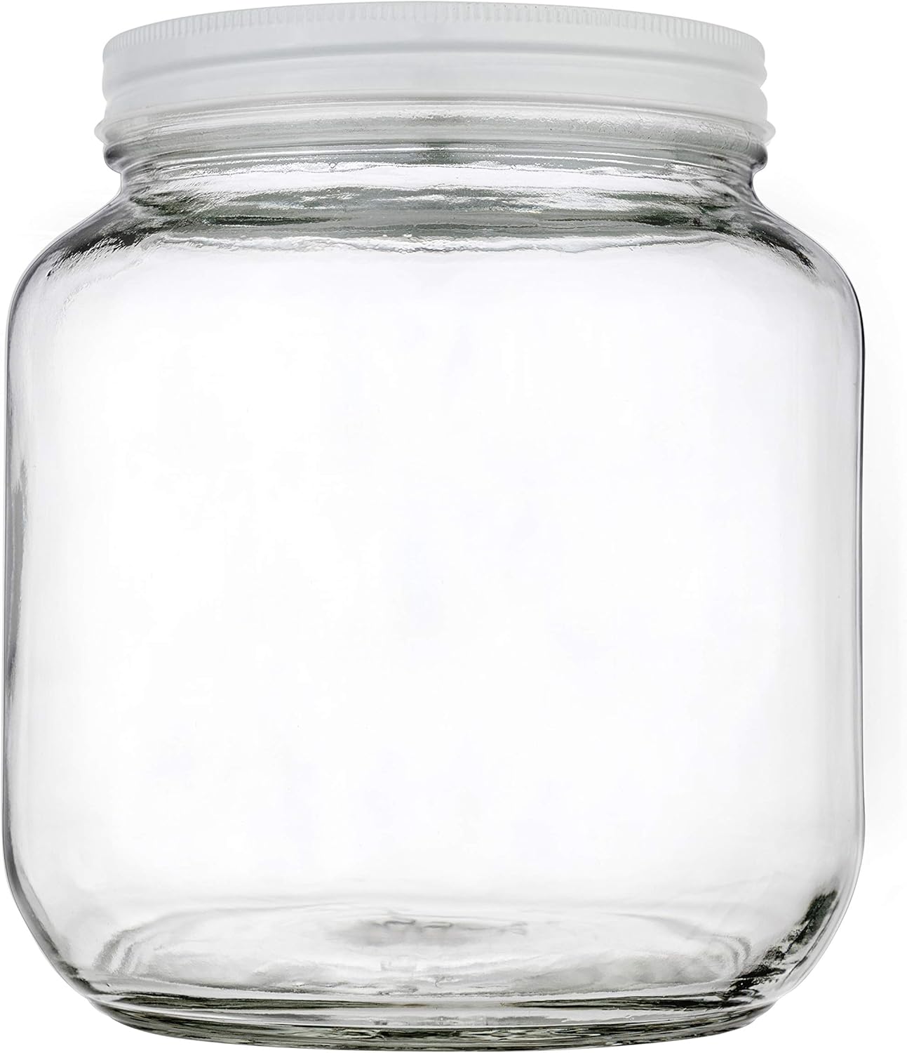 Half Gallon Glass Mason Jar Wide Mouth with Airtight Metal Lid - Safe for Fermenting Kombucha Kefir - Pickling, Storing and Canning- BPA-Free Dishwasher Safe- By Kitchentoolz - Made in USA(1)