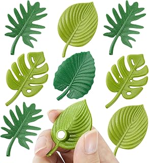 8 pcs Plant Fridge Magnets, Mini Tropical Leaves Refrigerator Magnets with Super Magnetism, 3D Cute Magnets for Locker Fridge Home Office Decor