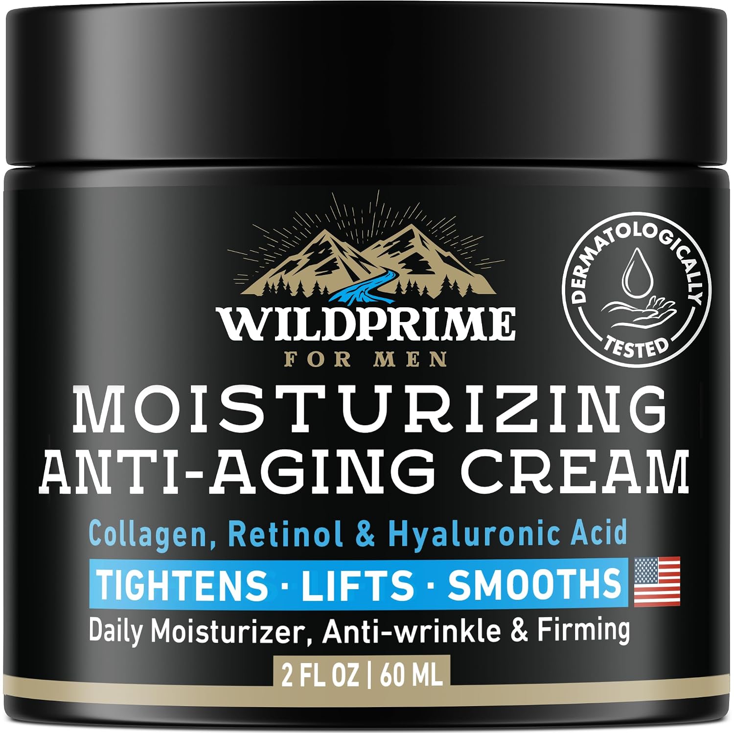 Men's Face Moisturizer Cream - Anti Aging & Wrinkle - Made in USA - 2 oz