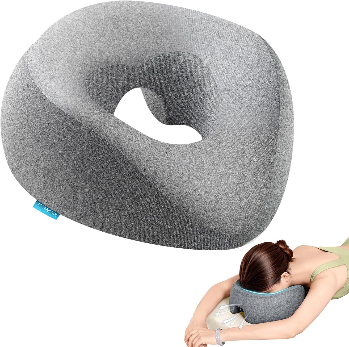 Massage bed Pillow Face Down Massage Headrest Bed For After Eye Surgery For Sleeping Retina Surgery Vitrectomy Recovery Equipment - Comfortable & Adjustable Support For Faster Healing & Pain Relief
