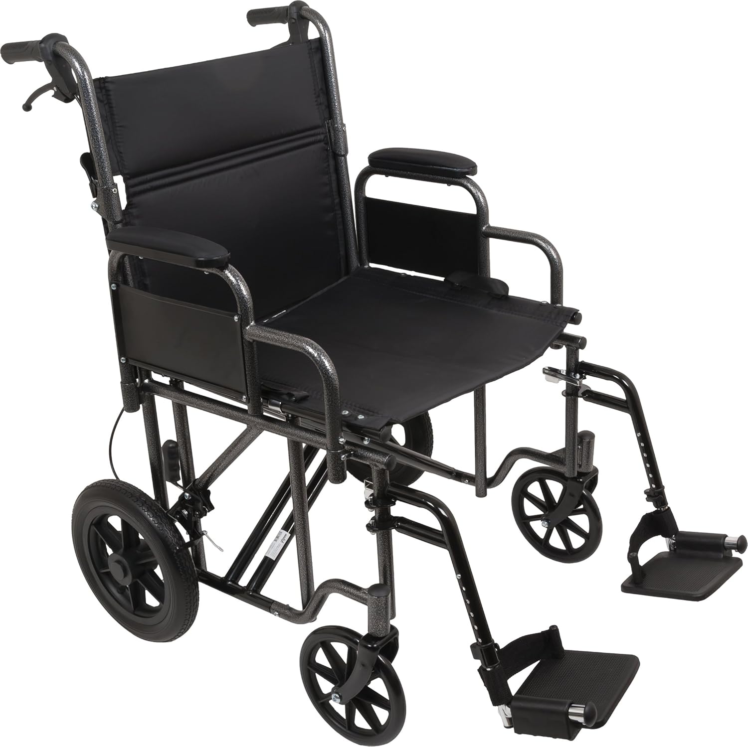 Roscoe Medical TCS221612SV ProBasics Bariatric Transport Chair with 12" Rear Wheels