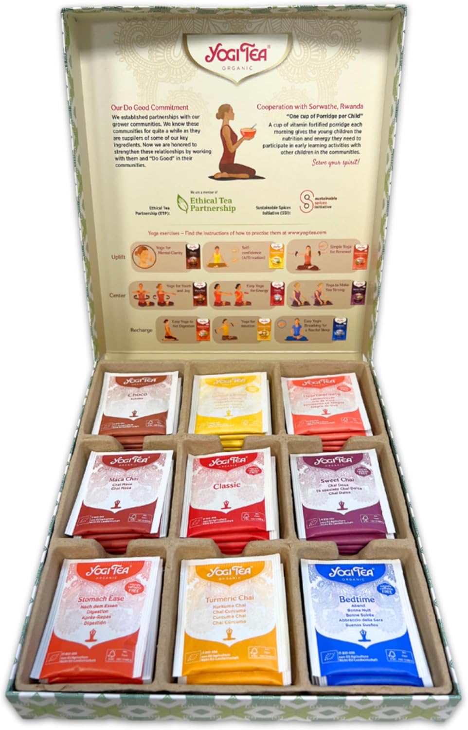 Yogi Tea Selection Box, Yoga, Organic Herbal Tea, Ayurvedic teas, Gift Idea, 9 Flavours x 5 Tea Bags (45 Teabags Total)
