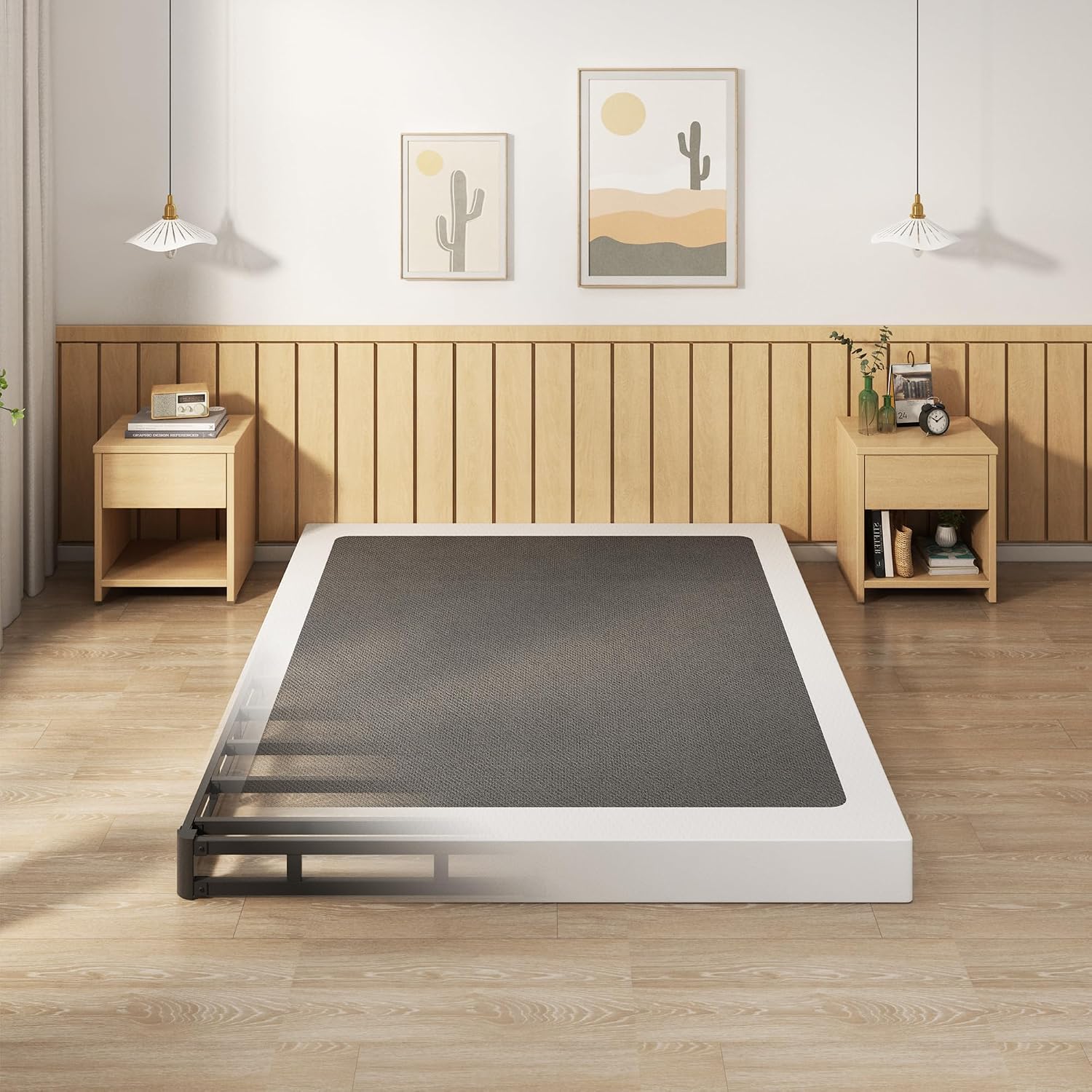 EMODA 5 Inch Box Spring Queen Size Mattress Foundation with Fabric Cover