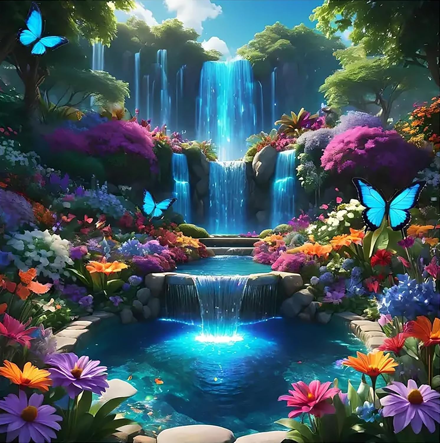 5D Landscape Scenery Diamond Art kits for Adults Beginners 13.7x13.7inch