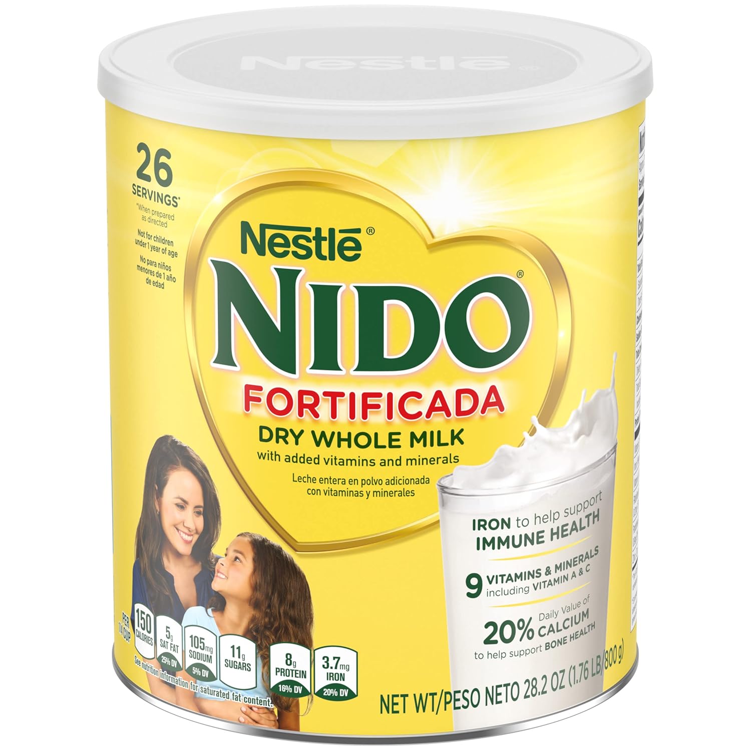 Nido Fortificada Dry Whole Milk 1.76 Pound