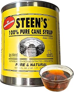 Steen's 100% Pure Cane Syrup 90 fl oz. Can (Pack of 1) - Louisiana's Trusted Brand for Over 100 Years - No Preservatives - Pure & Natural - Open Kettle