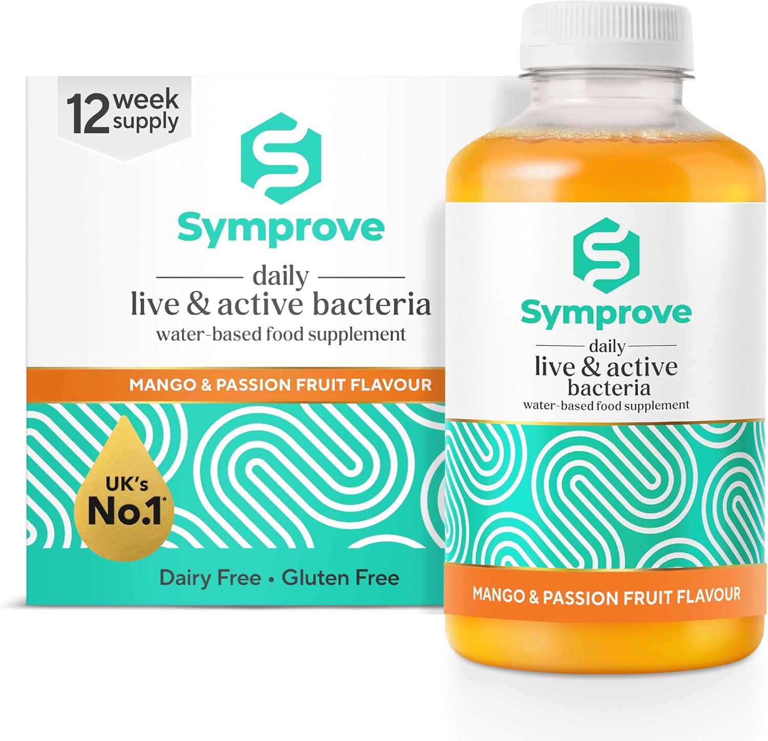 Symprove Liquid Live & Active Bacteria, Mango & Passionfruit, 12 x 500ml