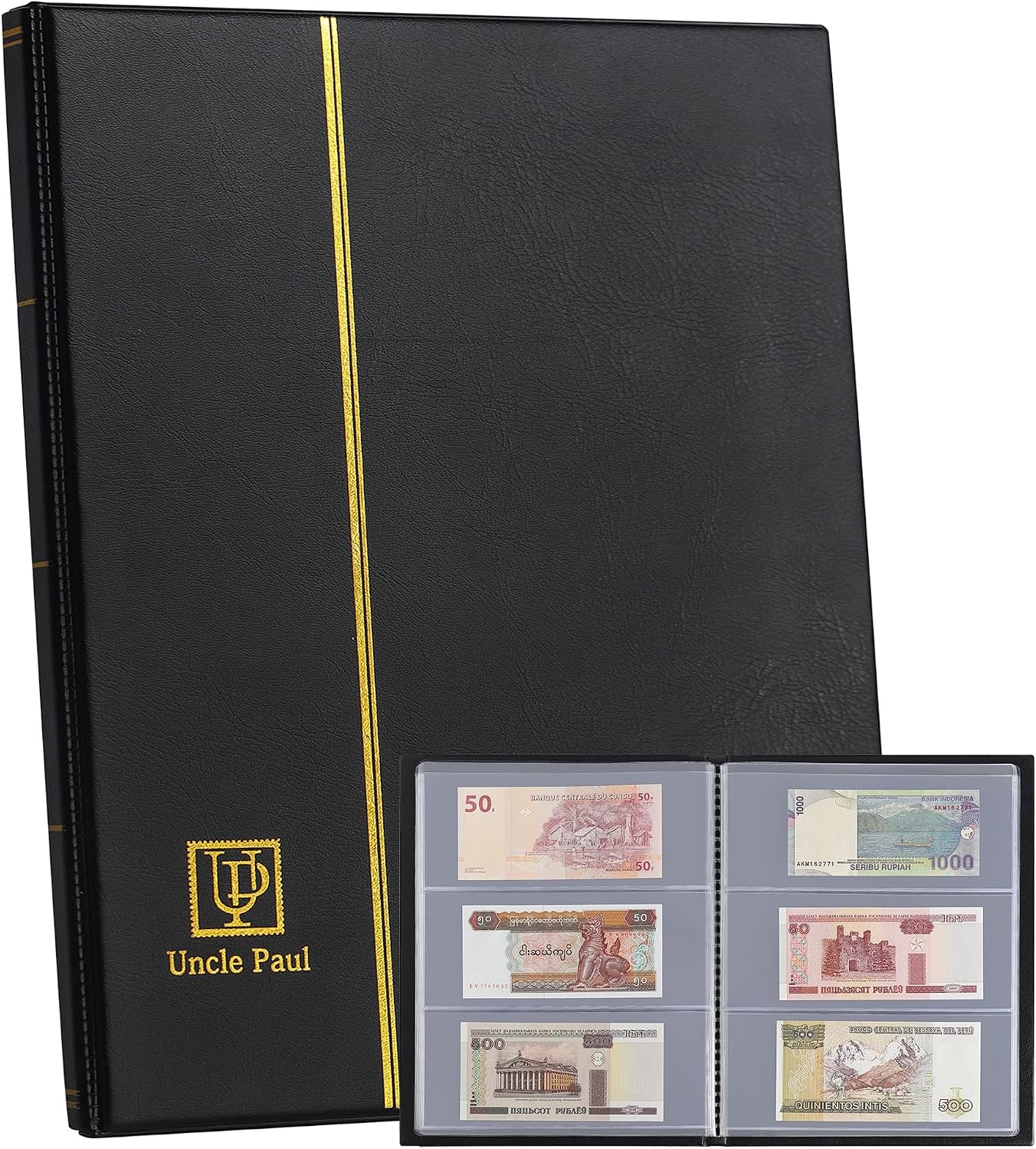 60 Pockets Currency Album Banknotes Holder