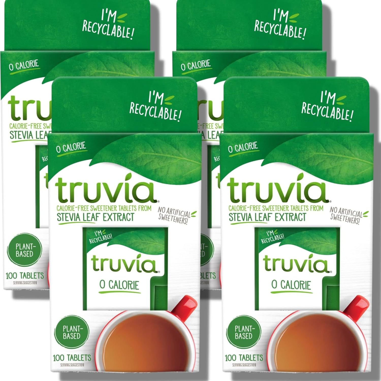 Truvia Sweetener Tablets 100 per pack (pack of 4, total of 400 Truvia Sugar) by The Great British Kitchen