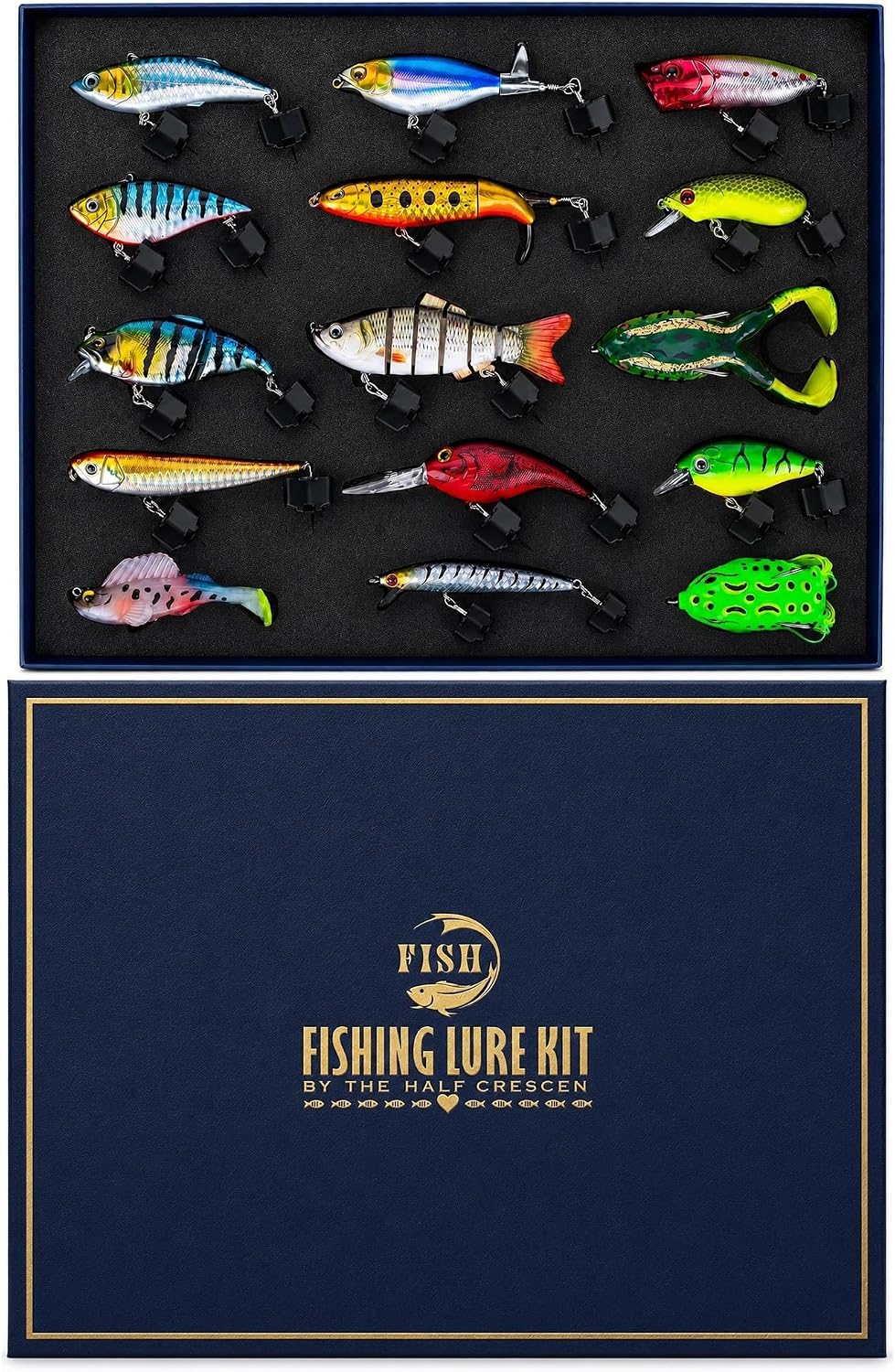 Fishing Lures Gift Box, 15PCS Bass Swimbait Tackle Set