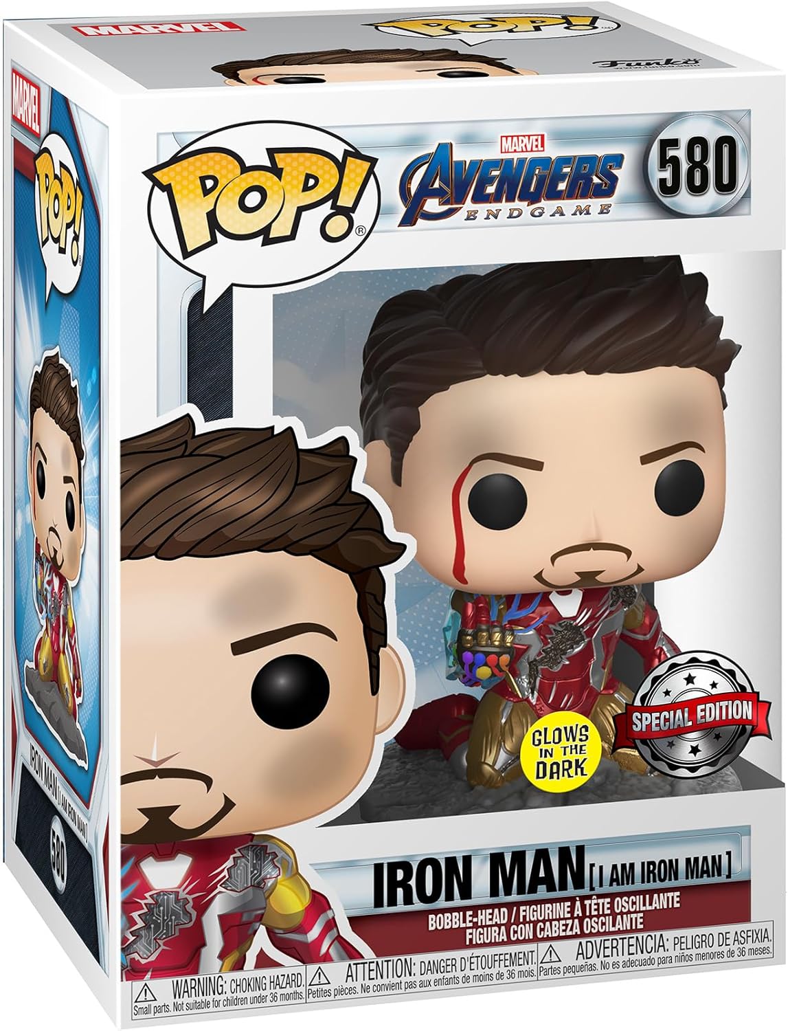 Funko Pop! Marvel: Avengers Endgame - I Am Iron Man (Glow in The Dark) Bobblehead Figure (PX Exclusive)