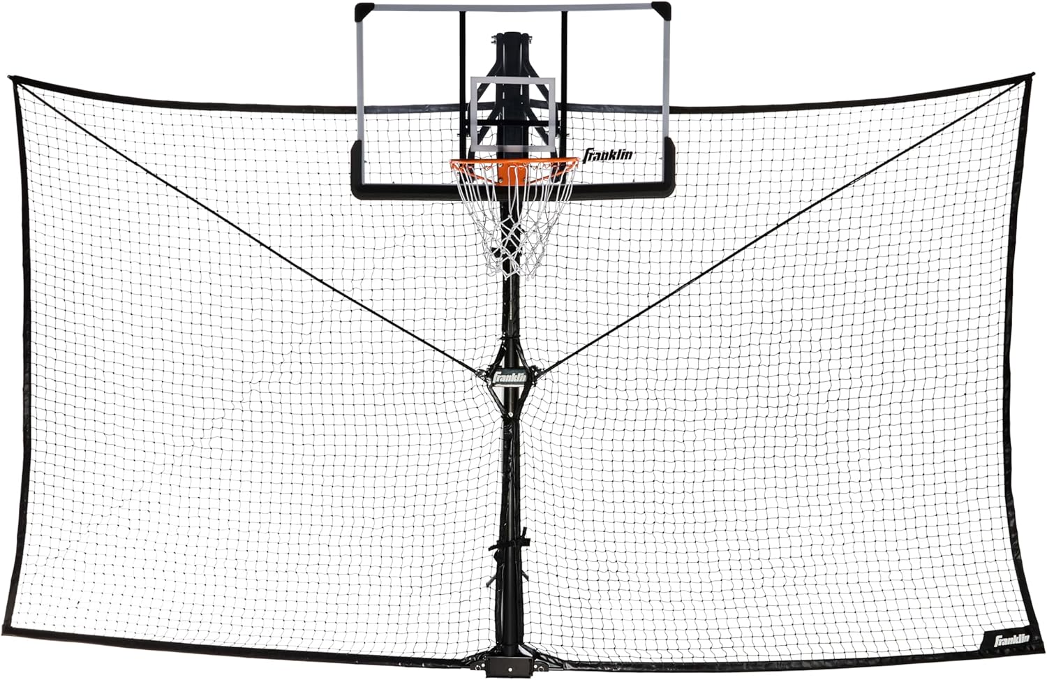 Franklin Sports XL Defender Pro Basketball Rebounder Nets – Rebounding Net for Outdoor + Driveway Basketball Hoops