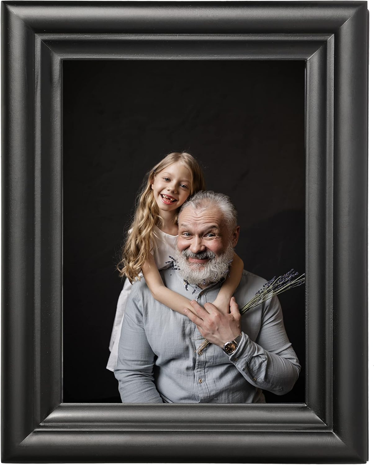 Black 8x10 Picture Frames – Solid Wood with High Definition Glass, Perfect for Tabletop or Wall Hanging – Ideal for Dad, Grandpa, Father's Gifts
