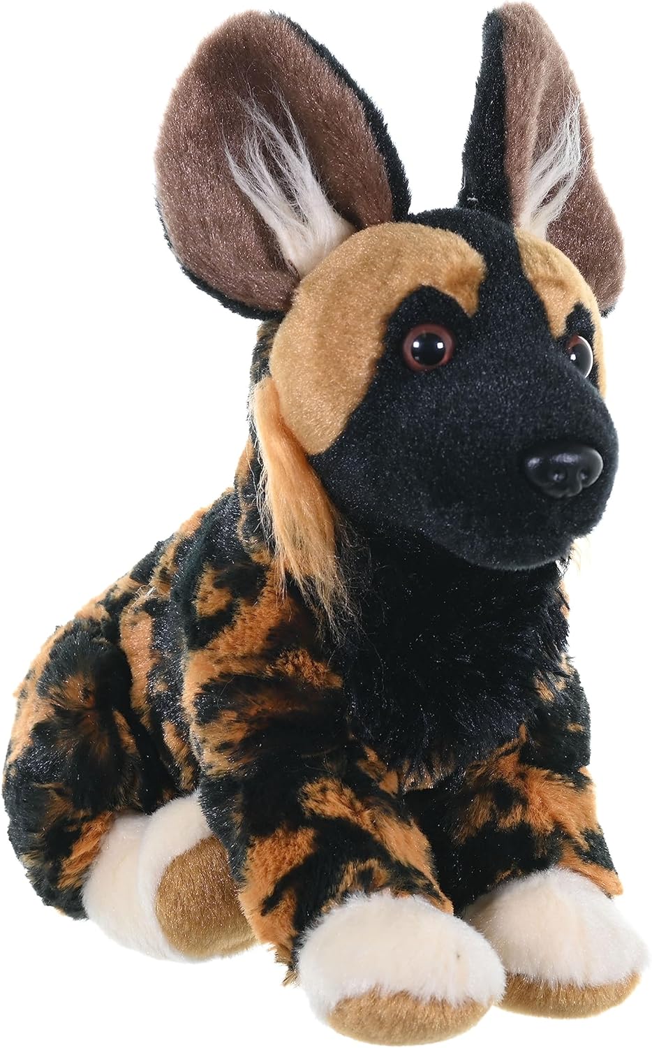 Wild Republic 10830 African Wild Dog Plush Soft Toy, Brown/Black, 20 cm