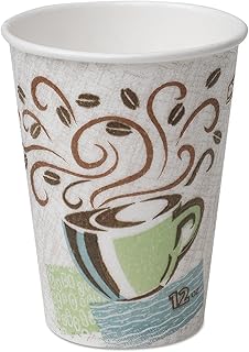 Dixie PerfecTouch 12 Oz Insulated Paper Hot Coffee Cup by GP PRO (Georgia-Pacific), Coffee Haze, 5342DX, 500 Count (25 Cups Per Sleeve, 20 Sleeves Per Case)