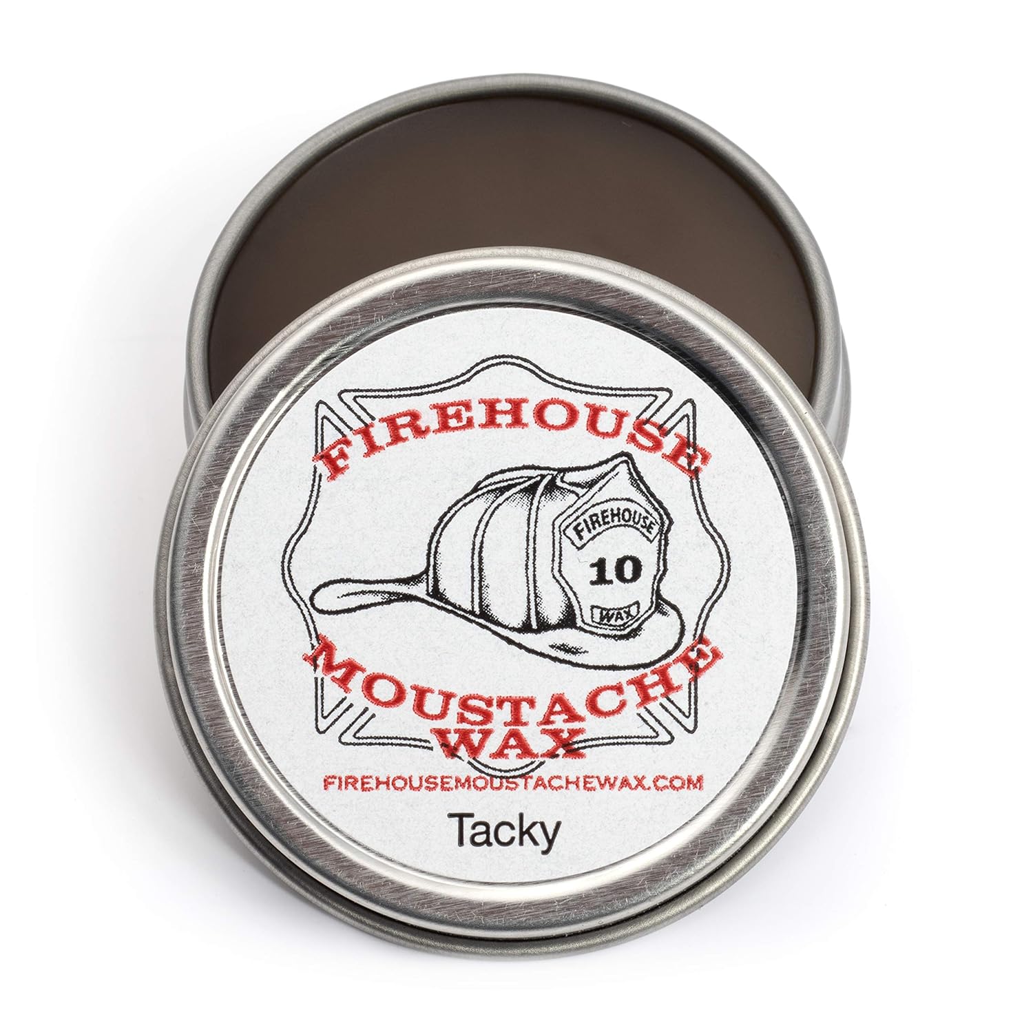 Firehouse Moustache Wax Made in USA - Light Hold Mustache & Beard Wax - All-Weather, Naturally Scented and Colored (WACKY TACKY, 1 Ounce Tin) - Handmade in Small Batches by John the Fireman