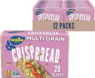 Wasa Multi Grain Crispbread, 9.7 oz (Pack of 12), Multigrain Crackers, Non-GMO Ingredients, Fat Free