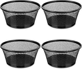 Paper Clip Holder, Paperclip Holders for Desk, Paper Clip Holder for Desk, 4 Pack Paperclip Holder, Magnetic Paper Clip Holder for Desk, Paper Clip Dispenser, Paper Clip Organizer Office (Black)