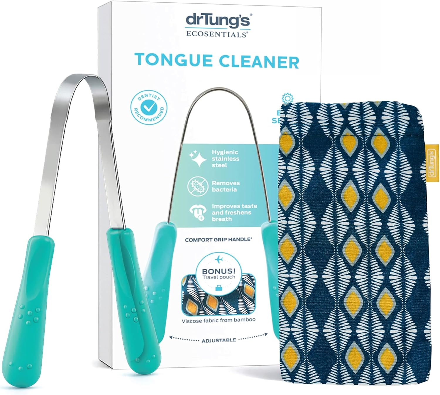 Stainless Steel Tongue Cleaner (Colours May Vary).