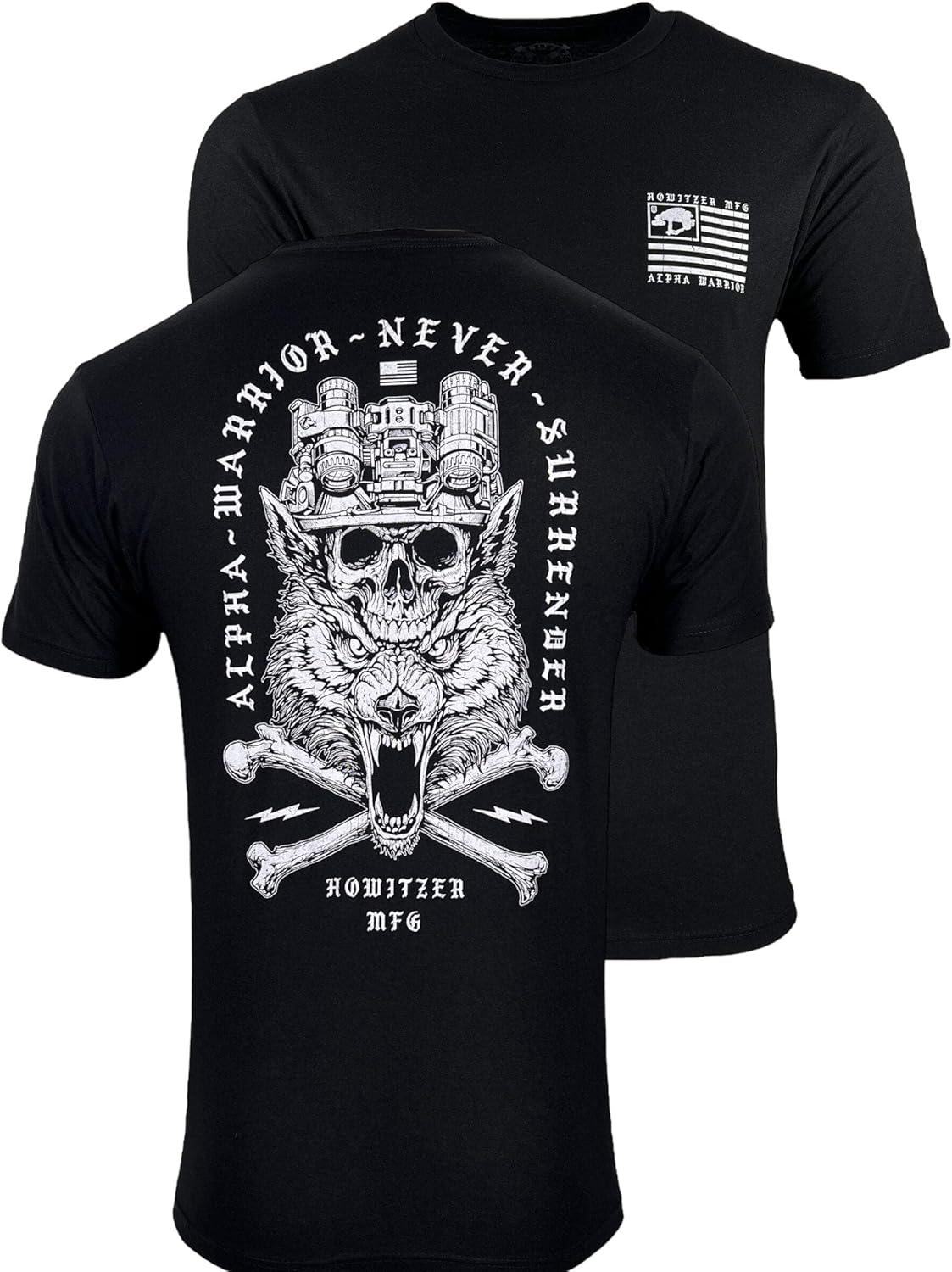 Howitzer Style Men's T-Shirt Alpha Warrior Military Grunt MFG