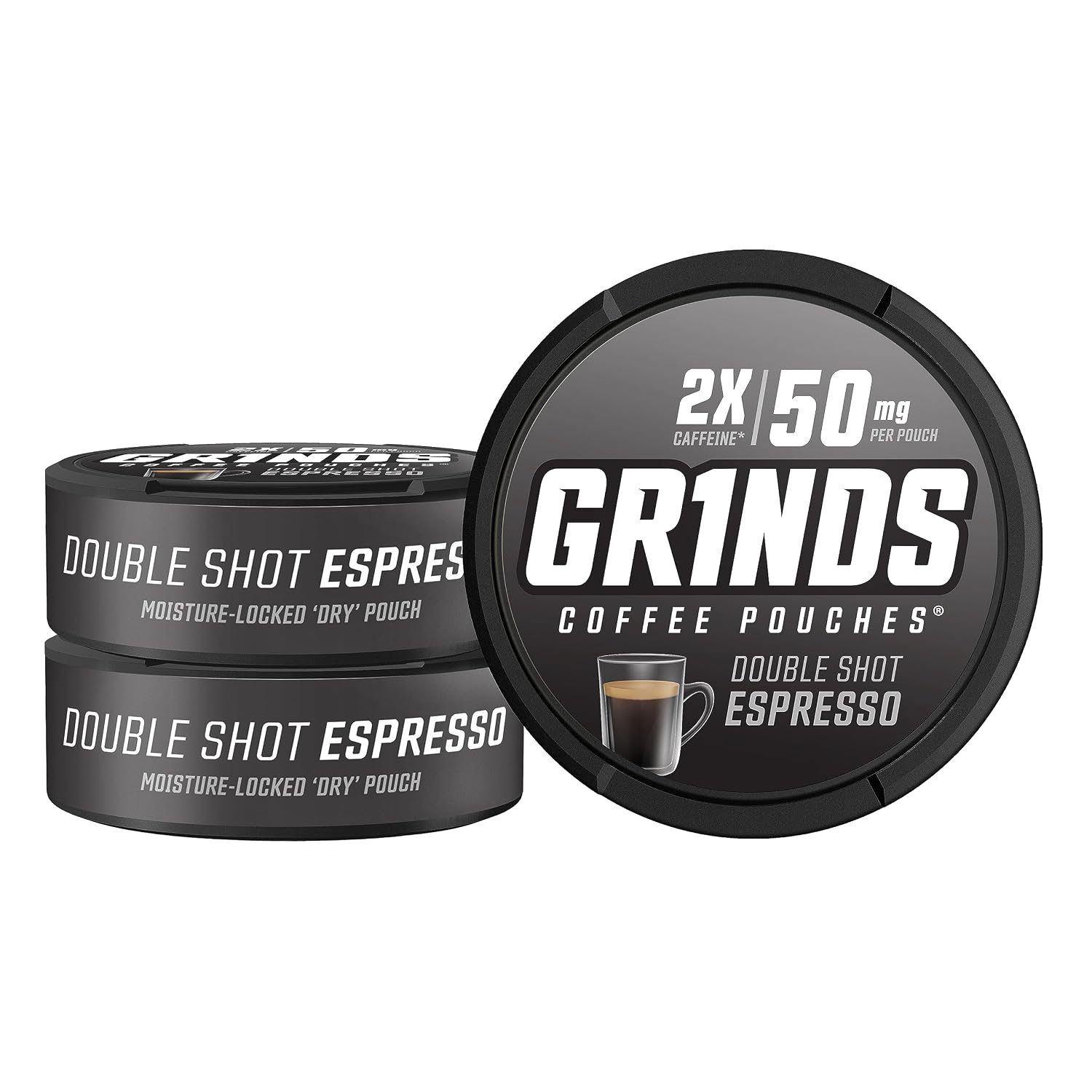 Grinds Coffee Pouches |Double Shot Espresso Flavor