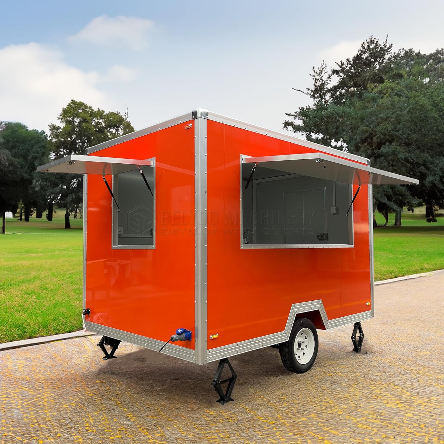 Food Trailer for Sale Concession Trailer with Commercial Equipment Food Vending Cart FoodTruck Trailer Mobile Food Trucks for Sale Hot Dog Cart for Business Use