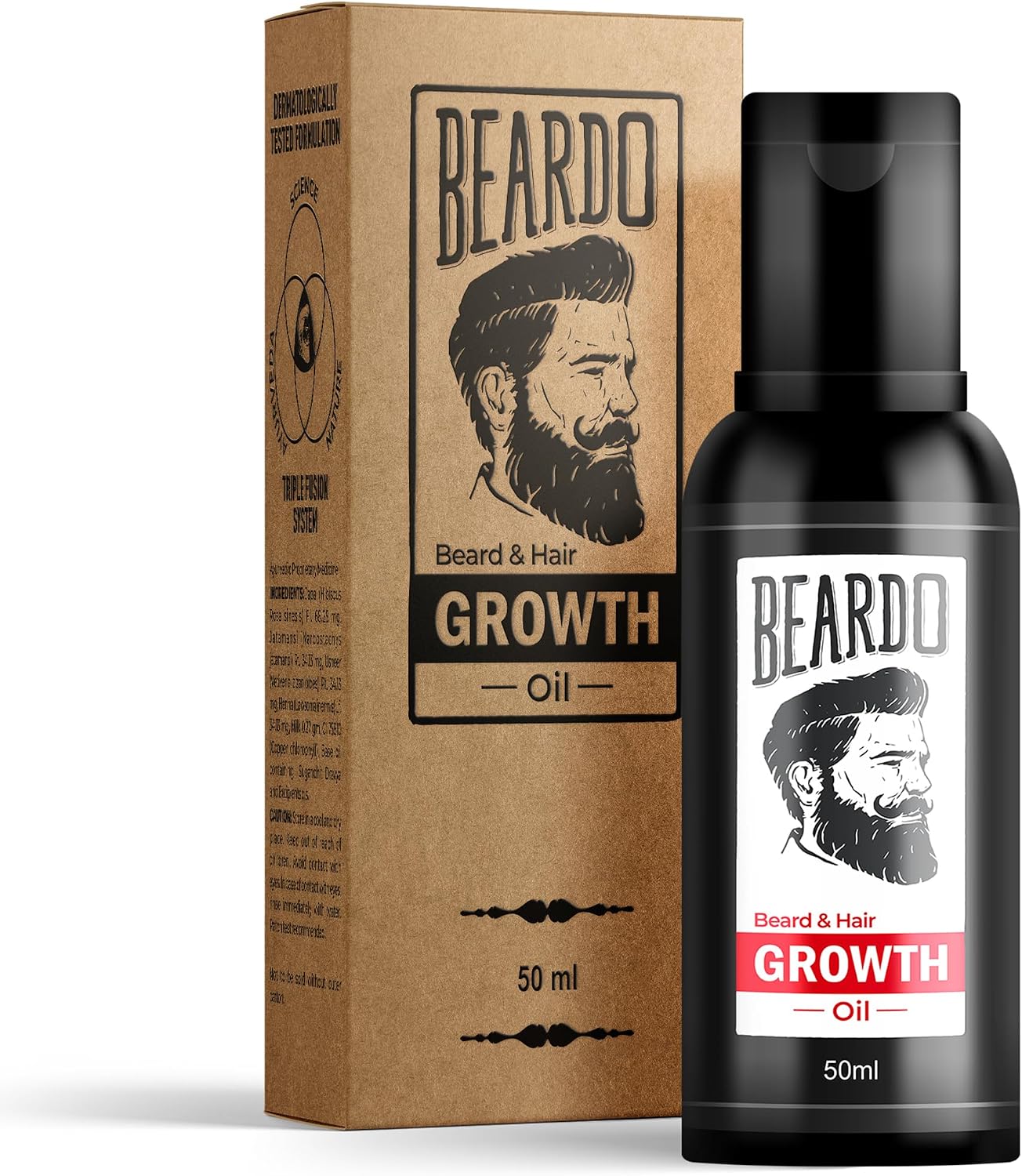 Beardo Beard and Hair Growth Oil 50 ml With Natural Ingredients - Rose and Hibiscus Oils