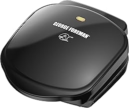 George Foreman 2-Serving Classic Plate Electric Indoor Grill and Panini Press, Black, GR10B