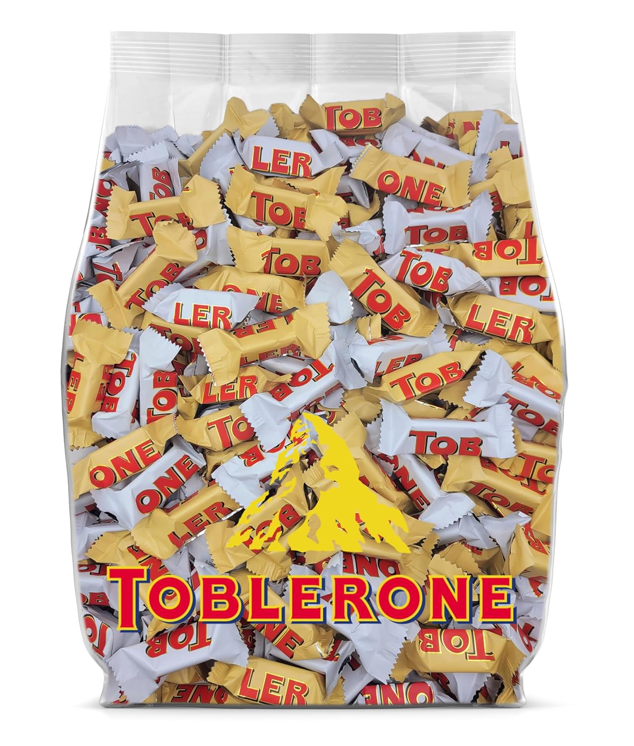 Toblerone Chocolate Bars Bulk Candy Variety Pack - 85 Pieces Individually Wrapped Chocolate Candy Bulk - Bulk Toblerone Mini Milk Chocolate Candy Assortment Perfect for Sharing, Snacking and Parties - (85 Pieces)