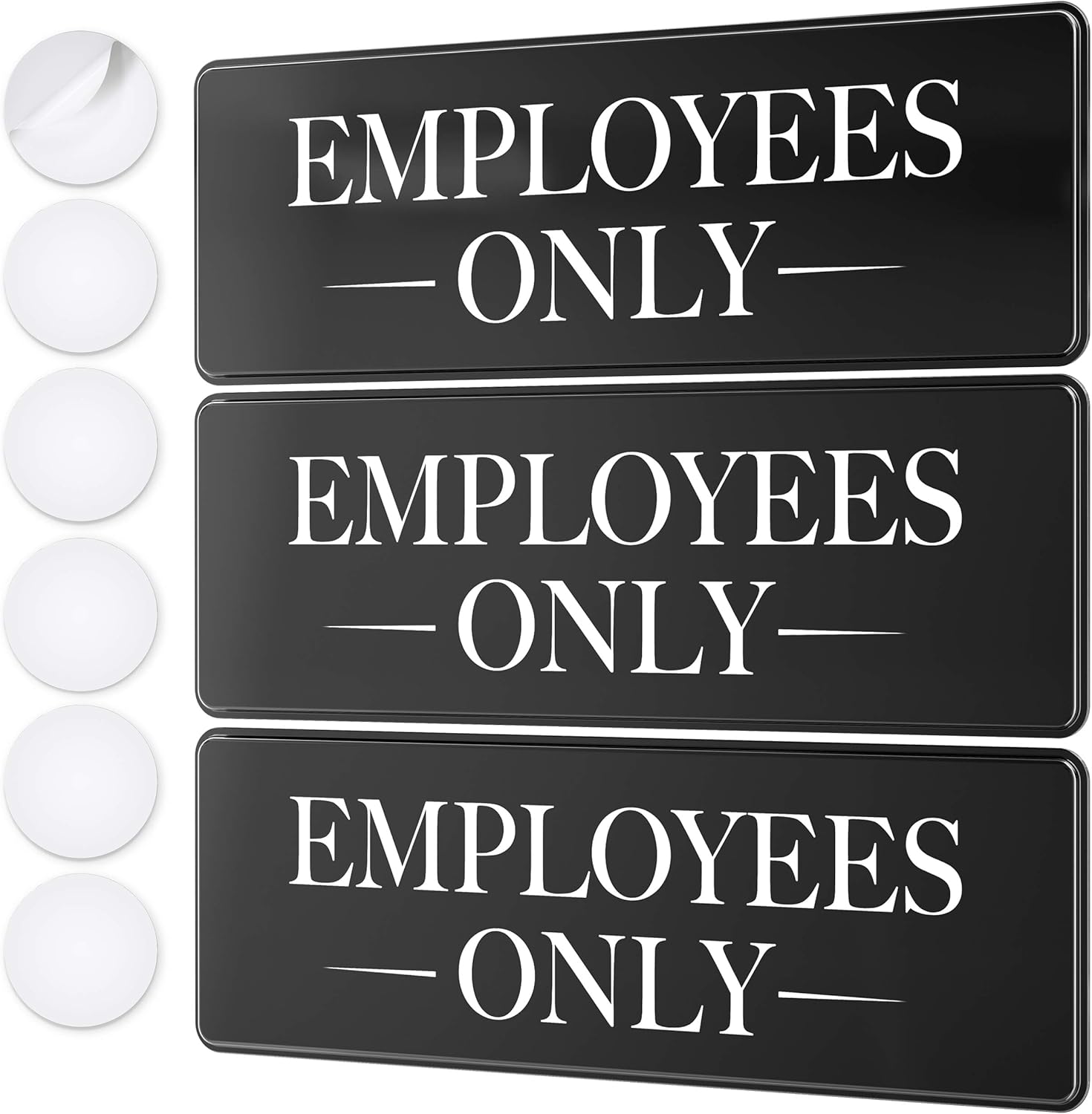 Employees Only, Staff Only Sign Kit - Ideal Signs for Office, Kitchen or Restroom Door - Ensures Public Do Not Enter Restricted Areas - Private Access/Authorized Personnel Only