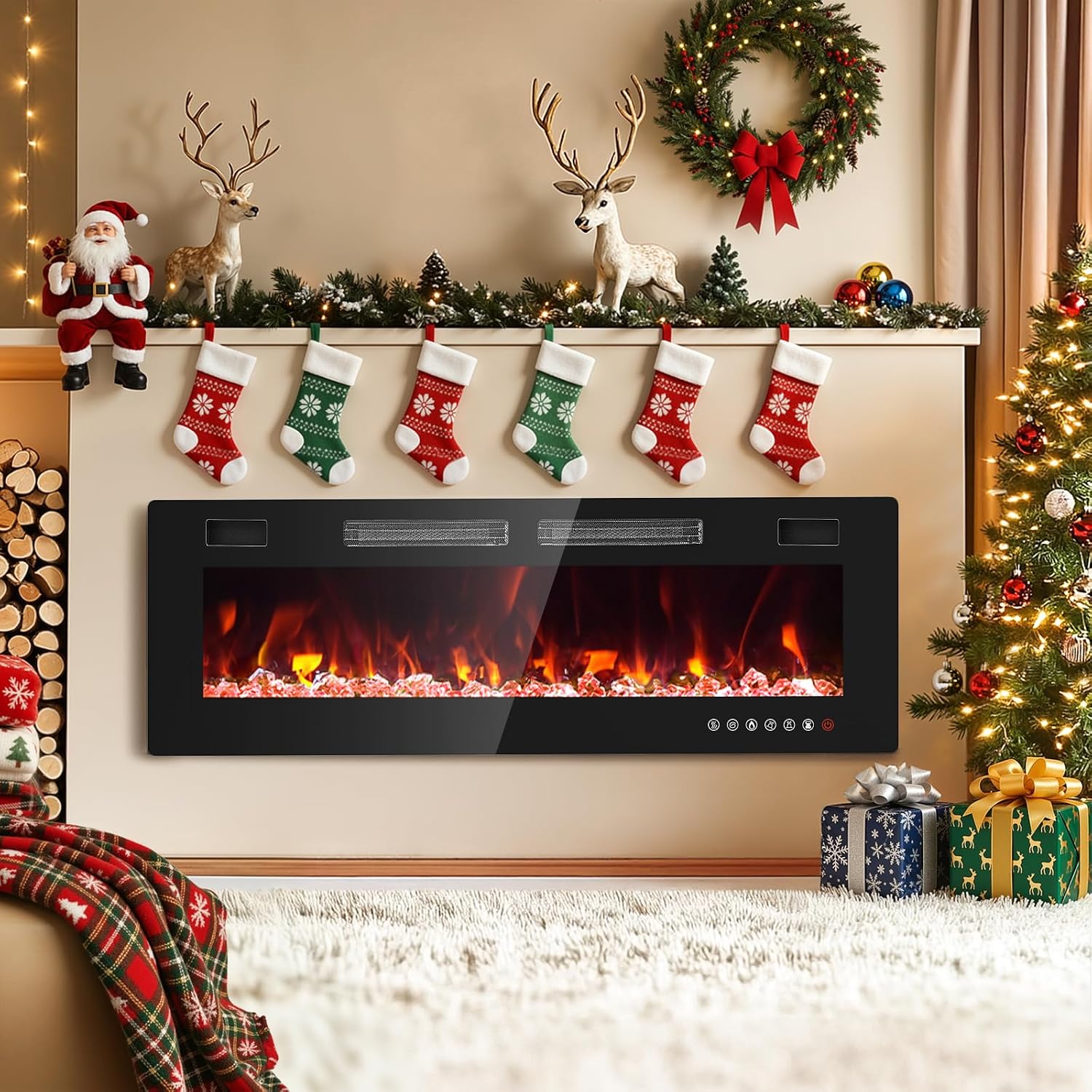 ONBRILL 50” Electric Fireplace Insert