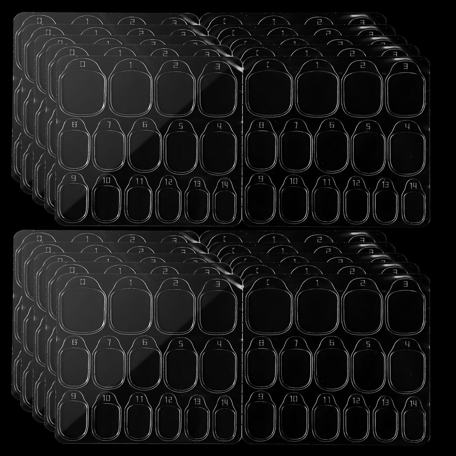 BOXOB 20 Sheet/300pcs Fake Nail Adhesive Tabs for Press on, Double Sided Transparent Nail Sticky Tabs Jelly Glue Sticky Fingernail Sticker for Manicure Home Friends Gift Accessories