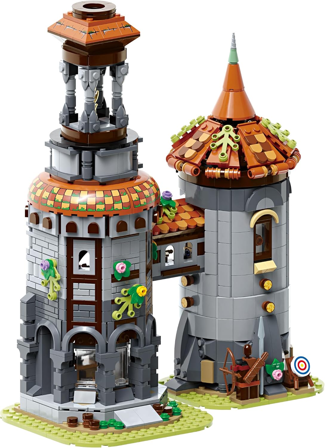 dOvOb Architecture Medieval Watchtower Building Blocks Set - 1326PCS Construction House Mode Collectible Display Set for Adults and Teen