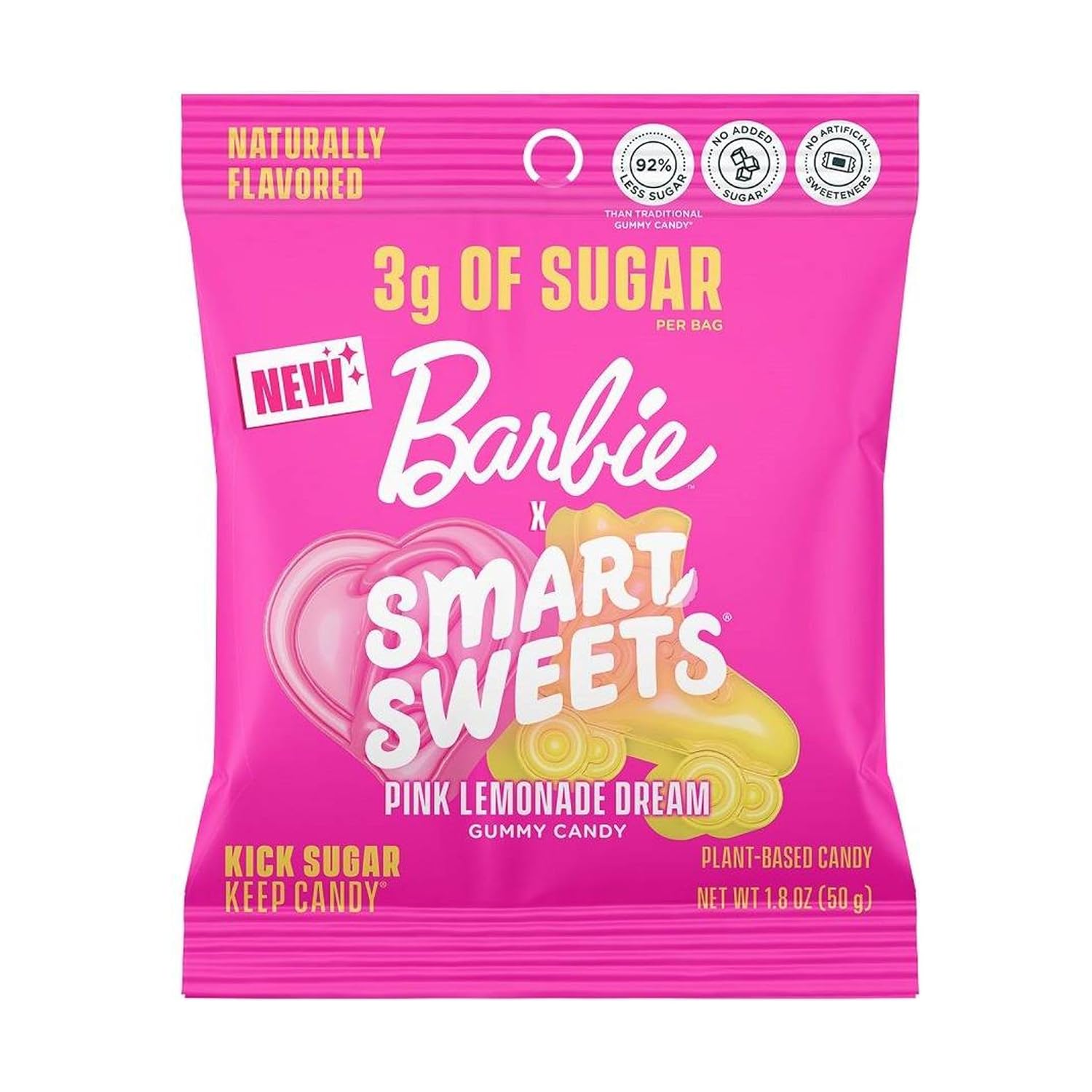 SMART SWEETS Barbie Pink Lemonade Dream Gummy Candy, 1.8 OZ
