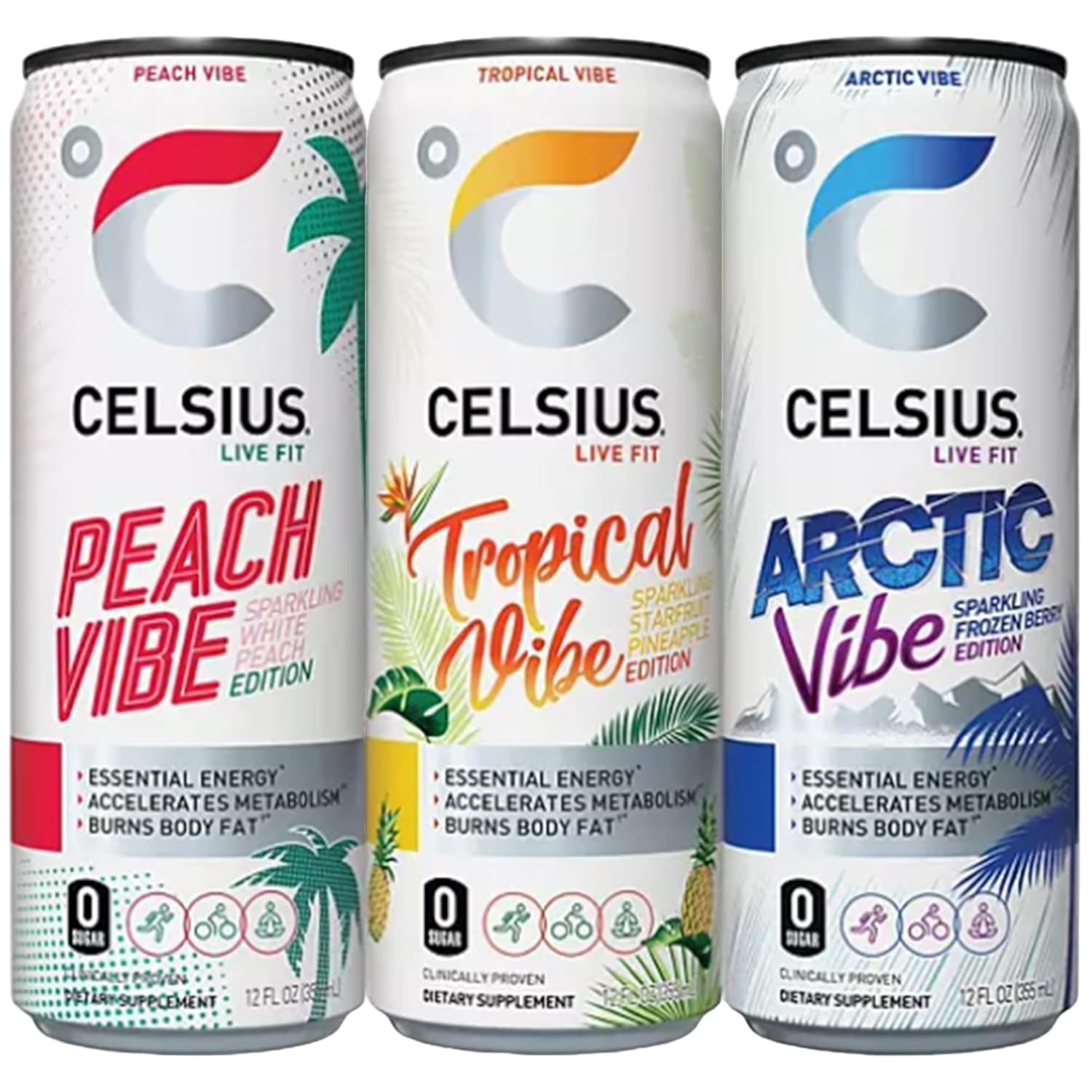 CELSIUS Energy Drink | Assortment of Energy Drinks Flavors is Sugar Free and Keto Friendly Drink – (BETRULIGHT 12 Fl Oz Pack of 6)