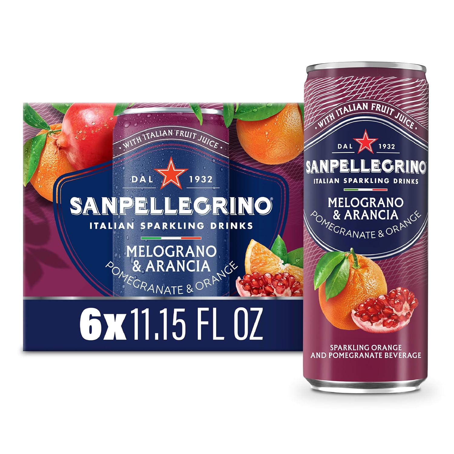 Sanpellegrino Crafted Soda Italiana, Pomegranate & Orange, 1 Count