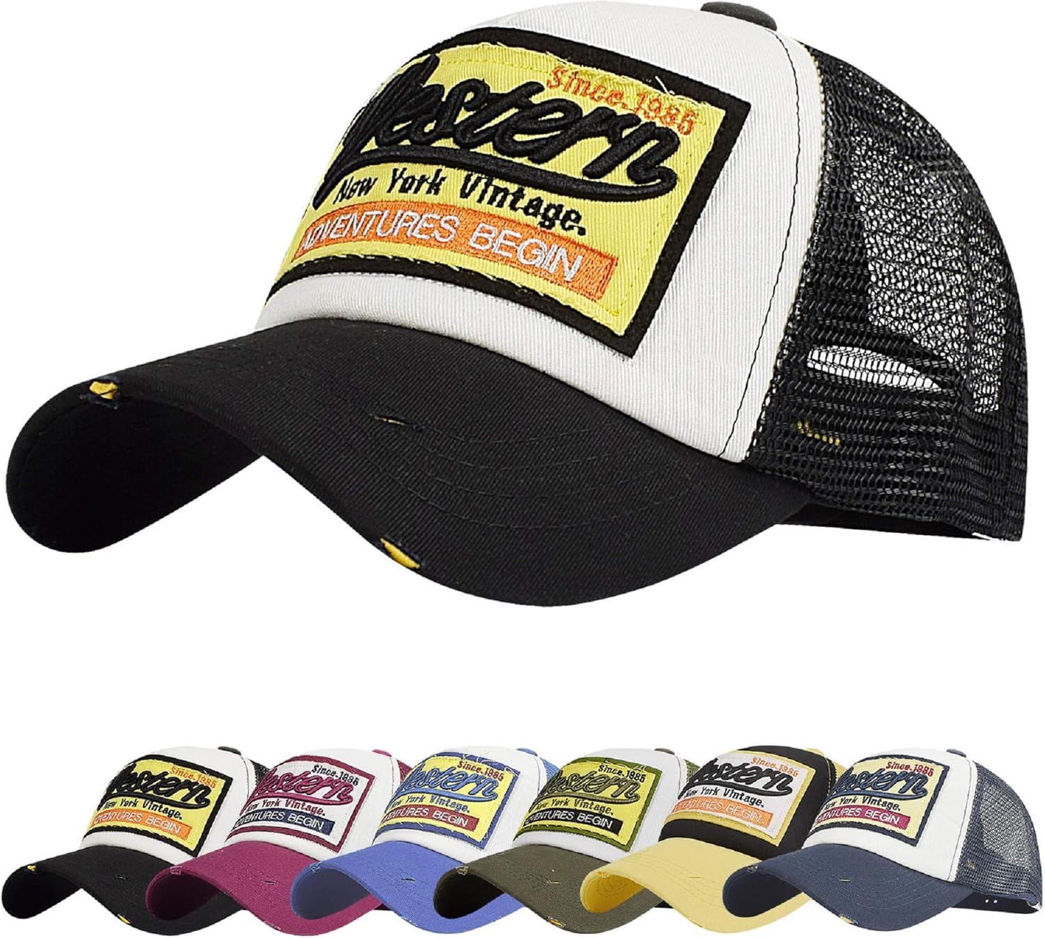 UMIPUBO Baseball Cap Mesh Hats for Men Women Unisex Embroidered Letter Patch Casual Hats Hip Hop Sun Hats