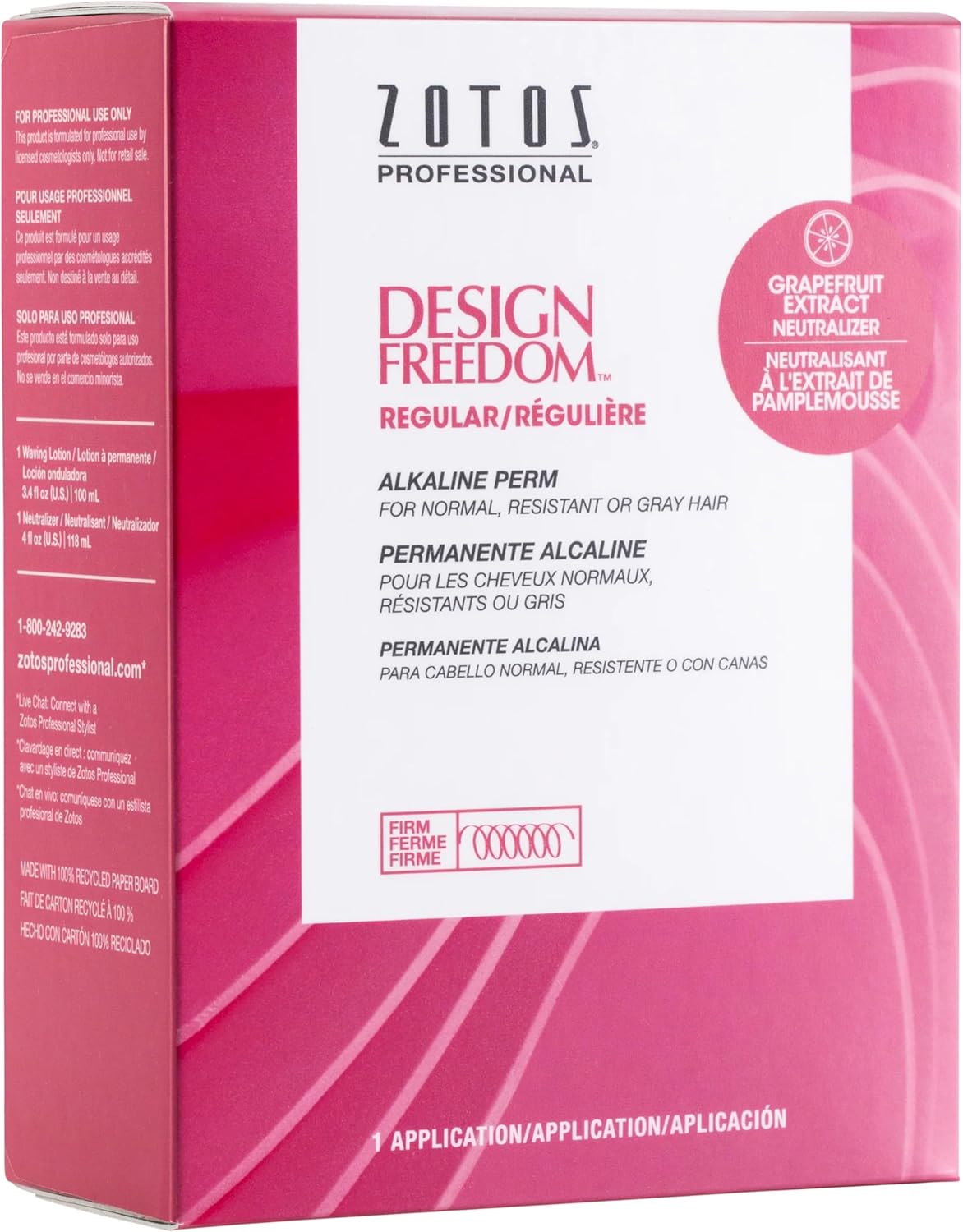 Zotos Design Freedom Regular Alkaline Perm for Unisex 1 Application Treatment
