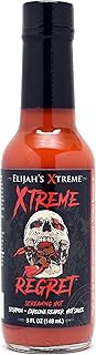 Elijah's Xtreme Regret Hot Sauce - Carolina Reaper and Trinidad Scorpion - The 2 Hottest Peppers in the World for an Extreme Fiery Heat