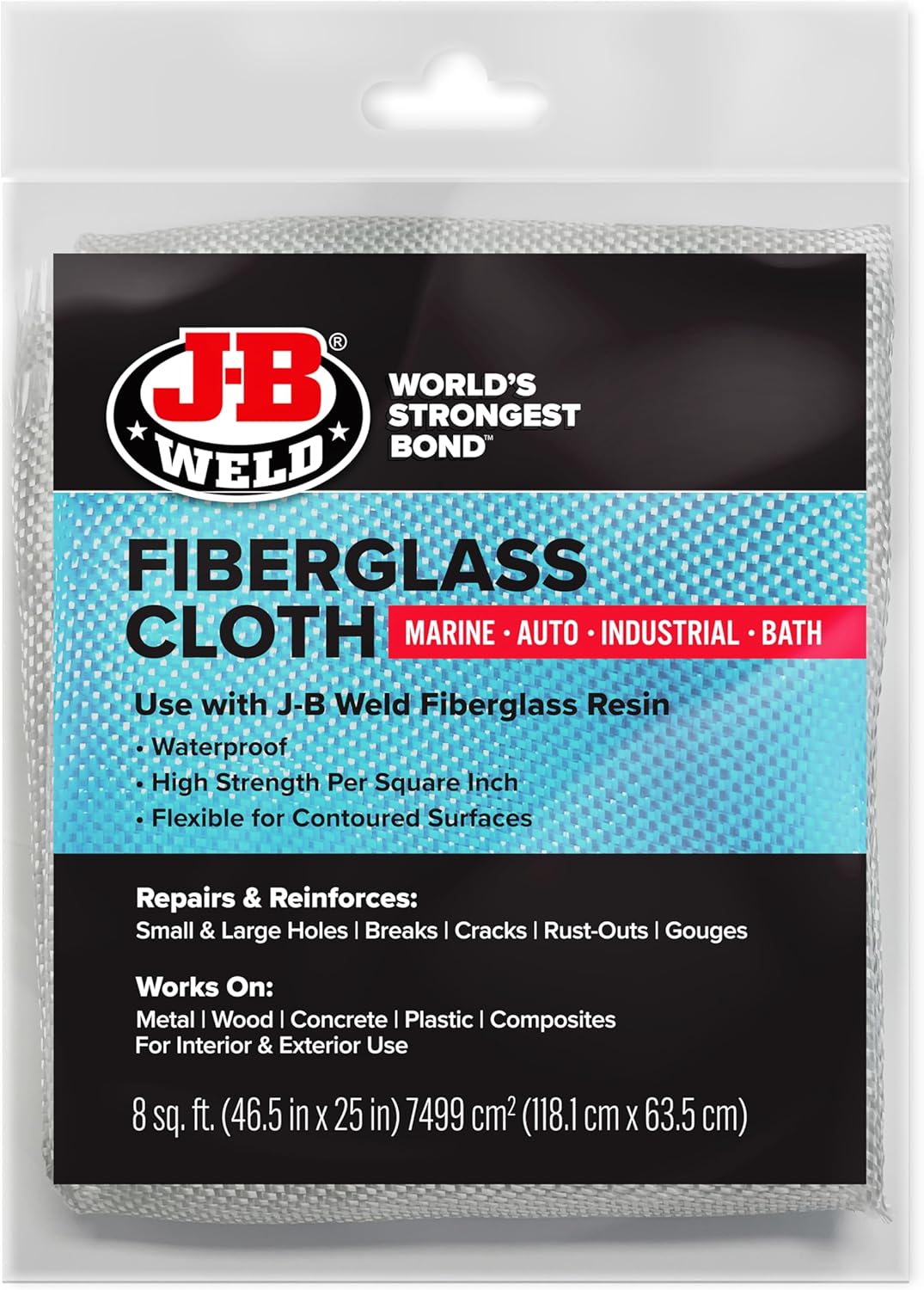 J-B Weld Fiberglass Cloth 8 sq. ft (46.5" x 25")